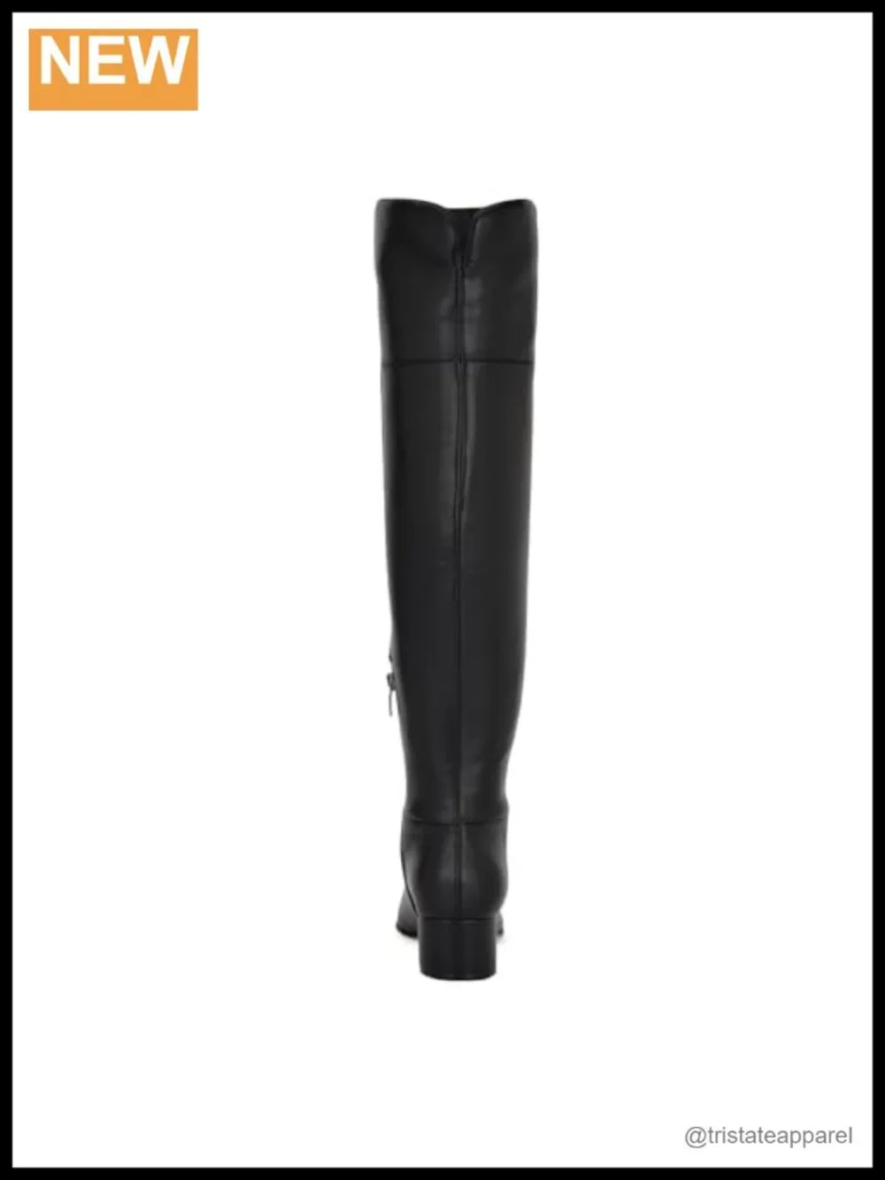 Nine West Over-the-Knee Equestrian Boots Pointed Toe Zip Faux Leather Block Heel